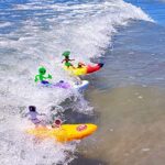 Surfer Dudes Legends & Surfer Pets Wave Powered Mini-Surfer, Pet and Surfboard Beach Toy – Promethei Paula and Alberta