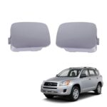 fitfoyo 2Pcs Right + Left Side Front Bumper Tow Hook Eye Cover Cap for Toyota RAV4 2009 2010 2011 2012 Silver