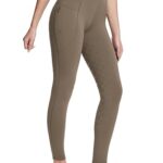 BALEAF Women’s Winter Riding Pants Full Seat Breeches Fleece Horse Equestrian Tights Horseback Leggings Pockets Brown M