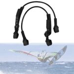 EVTSCAN Surfing Leash String,2PCS 28?34inch Black Adjustable Safety Windsurfing Harness Lines,Leash Surfboard Surfing Accessory for Windsurfing Equipment(Black)