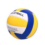 PECOGO Volleyball Size 5 PU Leather Soft Indoor Outdoor Volleyballs Sports Training Game Play Ball for Beginner, Teenager, Adult, 8.2