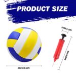 Ukontagood 9 Pack Official Size 5 Volleyballs, Indoor Outdoor Volleyball Waterproof Soft Pool Beach Volleyball Ball of Composite Leather Inflatable with Pump for Adults, Teen, and Kids