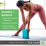 Gaiam Yoga Block – Supportive Latex-Free Eva Foam – Soft Non-Slip Surface with Beveled Edges for Yoga, Pilates, Meditation – Yoga Accessories for Stability, Balance, Deepen Stretches (Folkstone Grey)