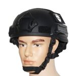 ATAIRSOFT Tactical Airsoft Paintball MICH 2002 Helmet with Side Rail & NVG Mount BK
