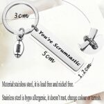 bobauna Rugby Gift You’re Scrumtastic Keychain Sports Jewelry Rugby Team Gift For Rugby Coach/Player/Rugby Ball Club Member (you’re scrumtastic keychain)