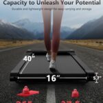 NOTIUS Walking Pad Treadmill Under Desk-Under Desk Treadmill for Office Home,2 in 1 Desk Treadmill Space Saving,Remote Control,LED Display.