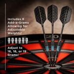 Viper Bobcat Adjustable Weight Soft Tip Darts with Storage/Travel Case: Black Coated Brass, Blue Rings, 16-19 Grams