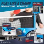 JOOLA Professional Grade WX Aluminum Indoor & Outdoor Table Tennis Net and Post Set – Quick Setup – 72in Regulation Ping Pong Net – Reinforced Cotton Blend Net w/ Adjustable Tensioning System