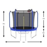 Morhome 10FT Trampoline for Kids with Safety Enclosure Net 240LBS Weight Capacity Outdoor Backyards Trampolines with Non-Slip Ladder for Children