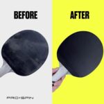 PRO SPIN Table Tennis Rubber Cleaning Kit – Ping Pong Paddle Cleaner | 200ml Rubber Cleaner & Sponge Included | Eliminate Dirt & Dust | Optimal Spin & Control | Preserve Rubber & Restore Tackiness
