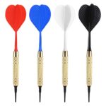 Accmor 12 Pcs Soft Tip Darts, 18g Plastic Tip Darts Set, Attach Extra 100 Black 2BA Replacement Tips, Soft Tip Darts for Electronic/Plastic Dartboard