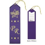 RibbonsNow Track & Field Personal Record Ribbons – 25 Pack of Ribbons with Card & String