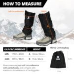 MULO Waterproof Leg Gaiters – Lightweight Adjustable Boot Gaiters for Hiking, Hunting, Climbing