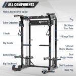 MAJOR FITNESS Multi-Functional All-in-One Power Rack F22, Squat Rack Home Gym Fitness, A Standard Strength Training Half Rack Power Cage(Black)