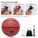 Longsail Indoor/Outdoor Basketballs, Size 5 (27.5″) Basketball Ball, Premium Rubber Basketball for Youth Kids (Reddish Brown, Size 5 (27.5″))