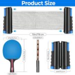 Ping Pong Paddles Set of 4-8 Balls and Retractable Net with Gift Bag | Professional Table Tennis Game