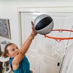 SKLZ Pro Mini Hoop 5-Inch Foam Basketball, Black/Silver