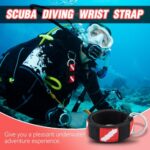 Dawitrly Scuba Diving Wrist Strap, Adjustable Wristband with Stainless Steel D Ring, Suitable for Scuba Dive Lights, Flashlights, Cameras, Compass, Dive Slates, for Scuba Divers and Snorkelers?2 Pack?
