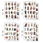 AdovZ 8 Sheets Wrestling Temporary Tattoos for Kids, Wrestling Birthday Party Decorations Party Favors for Kids Party Supplies