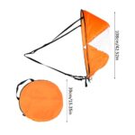 EVTSCAN Kayak Sails, 15 Inch Foldable Downwind Windsurfing Sails Kit Upwind Wind Paddle Sail for Kayak Boat Sailboat Canoe