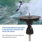 360° Universal Windsurfing Mast Base – Surfing Tendon Joint Mast Foot Base for Outdoor Sports – Black