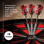 Viper Bully 80% Tungsten Soft Tip Darts with Storage/Travel Case, Coarse Knurling, 18 Grams