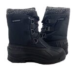 LB Men’s Winter Snow Boots Shoes Waterproof Insulated Lace UP (D,M) 107- BLACK-9.5