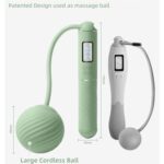 YOTTOY Cordless Jump Rope with Counter – Ropeless Jump Rope 2 In 1 with Large Cordless Ball-Weighted Jump Rope for Women with LCD Display and Tangle-Free-Ideal for Cardio, Crossfit, and HIIT Workouts