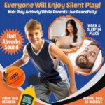 Ninja Silent Basketball- Soft Foam Indoor Basketball Size 3 (7 inches) | Soundless Basketball for Quiet Dribbling and Indoor Training