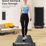 FYC Treadmill Folding Treadmill for Home Portable Electric Motorized Treadmill Running Exercise Machine Compact Treadmill Running Fitness Workout Jogging Walking, No Installation Required, White