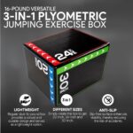 BalanceFrom 16 Pound 3 in 1 Rotatable Plyometric Box Jumping Exercise Trainer with Anti Slip Surface and High Density Foam for Workout Training