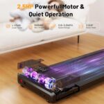 Lacuffy Walking Pad, 2024 Newest Smart Walking Pad Treadmills for Home Small, Portable 2 in 1 Under Desk Treadmill 300 lb Capacity, 2.5HP Quiet Walking Treadmill with APP/Remote Control, LED Display