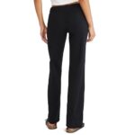 AEROPOSTALE Women’s Airsoft Low-Rise Cinched Flare Legging, Dark Black