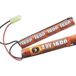 Lancer Tactical Nimh Airsoft Battery Compatible with AEG Airsoft Gun (9.6V, 1600 mAh Nunchuck)