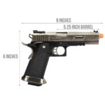 Hi-Capa 5.1 “T-Rex Competition Gas Blowback Airsoft Pistol-WE Tech (Silver)