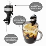 The Motor Mixer by HMC – Novelty Boat Motor Coffee Mixer Wind-Up Outboard Mini Boat Motor Stirrer Toy Beverage Works with Cups, Mugs, & Glasses – Unique Drink Mixing Gadget