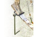 HME High Performance Portable Easy-To-Install Versatile Durable Archer’s Ground Bow Stake with 360-Degree Rotating Fork – Arrow Ring Included
