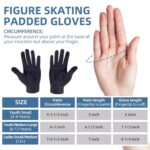 Figure Skating Gloves, Figure Ice Skating Gloves for Women, Grils – Padded Skating Gloves for Skating Practice, Padded Protection for Dance Competition, Practice Competition – Youth Medium/Large