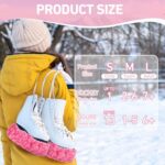 Gemscream Ice Skate Guards Fuzzy Ice Skate Soakers Skate Guards Hockey Soakers for Figure Skates Skate Guards for Girls Boys Youth Women Men Adult(L Size,Pink)
