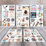 50 Pack Pcs Archery Stickers for Water Bottles Waterproof Vinyl Laptop Scrapbooking Luggage Funny Sports Sticker Packs Set Bulk Teens Adults Students Boys Aesthetic Small Decals