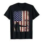 Archery American Flag Vintage Men Archer Bowhunting Hunter T-Shirt