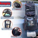 TOPJUM Camp Kitchen Organizer, Cooking Tools Storage Caddy Bag, Multi-Pockets, Paper Towel Holder, Portable Hanging Kitchen Caddy for Camping Utensils, Cookware & BBQ Essentials, Bag Only