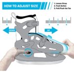 Lake Placid Boys Nitro 8.8 Adjustable Figure Ice Skate, Grey/Black, Large (4-7)