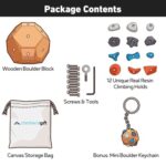 Kilicomy Boulder Block for Climbers, Handcrafted 3D Rock Climbing Ball, Simulated Climbing Training Balls, Finger Strength Training Climb Ball Gifts for Rock Climbers