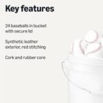 Amazon Basics Bucket of Practice Baseballs, 24 Count