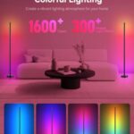 OIYN Smart RGBICW LED Corner Floor Lamp – 16 Million DIY Colors, 68+ Scenes, Music Sync, App & Remote Control, Color-Changing Ambient Lighting for Living Rooms, Bedrooms, and Gaming Rooms