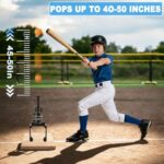 Edinnoda Softball Training Pop | Baseball Pop for Hitting Without a Pitcher(Work with Practice Wiffle Balls, 4 Softballs Included) (4 Orange Balls)
