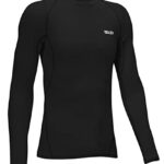 TELALEO Boys’ Girls’ Long Sleeve Compression Shirts Thermal Fleece Lined Kids Athletic Sports Tops Leggings Baselayer Set M