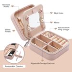 CEASQVAA Cheerleading Gifts Jewelry Box for Women, Gifts for Cheer-leading Women Friends, Cheerleader Gifts Stuff Accessories Cheer Team Small Travel Jewelry Case Organizer for Women