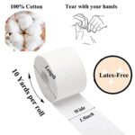 ADMITRY Athletic Tape,5 Pack White Sports Tape,Very Strong No Sticky Residue Wrist Ankle Tape for Gymnastics Boxing Lacrosse Climbing Hockey Bat